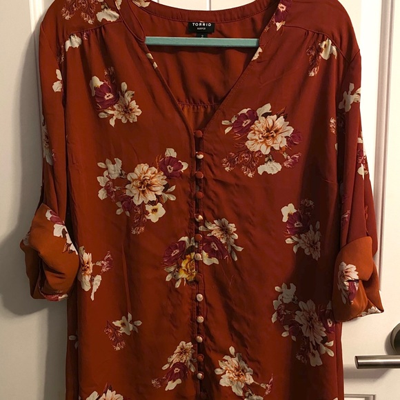 ❌SOLD❌ HARPER FLORAL GEORGETTE BUTTON-LOOP BLOUSE - Picture 4 of 6